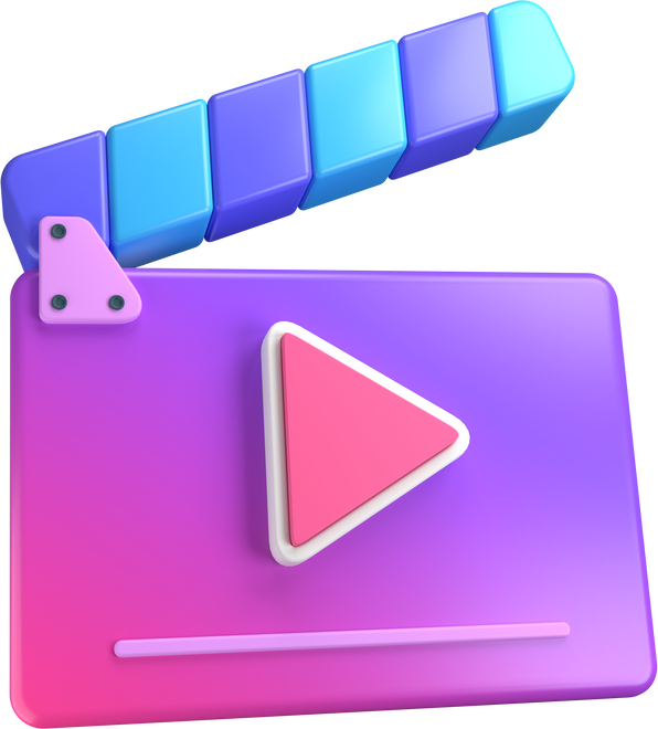 Clapperboard 3D illustration